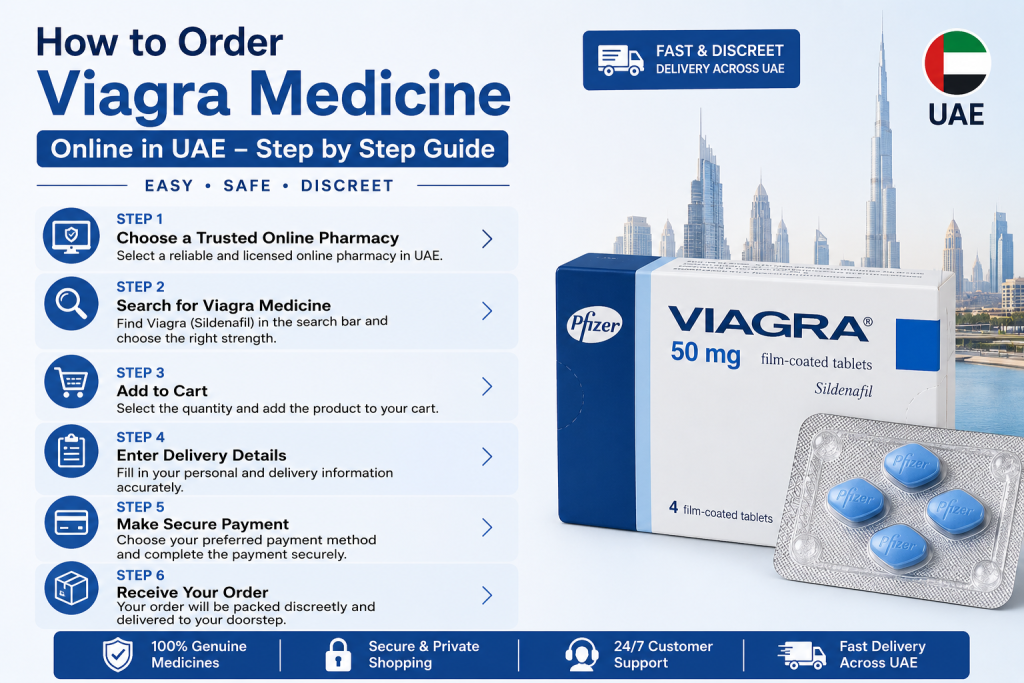 Step by step guide to order Viagra medicine online in UAE